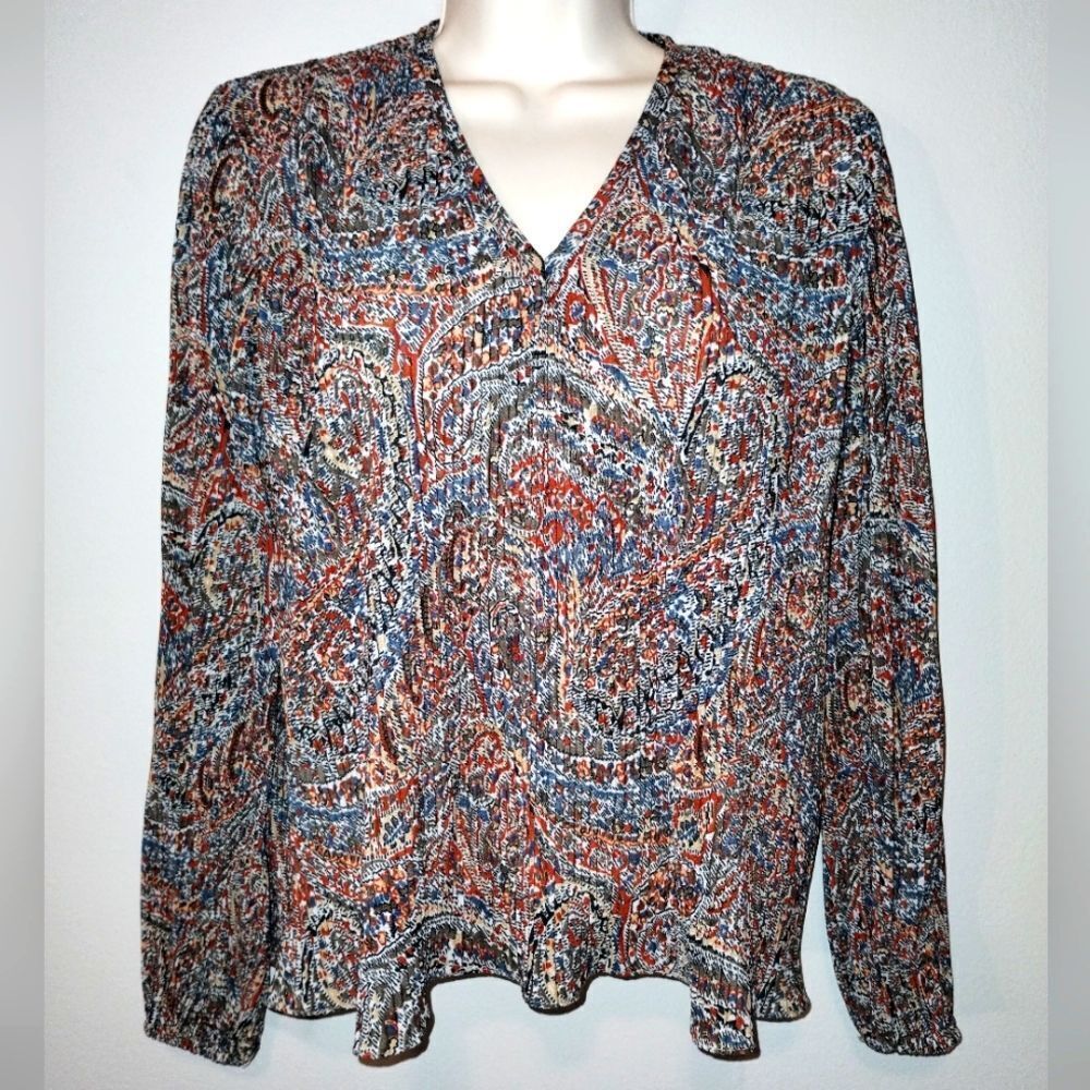 Vintage Paisley Print Blouse